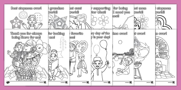 Celebrate diversity mothers day loring sheets for ell