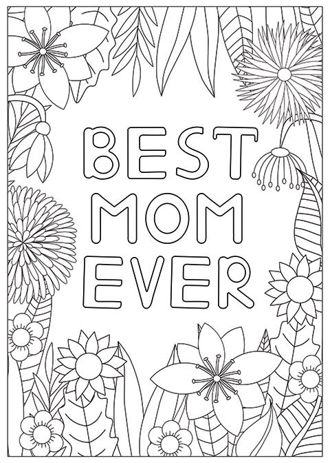 Printable mothers day coloring pages cards activities to keep kids busy