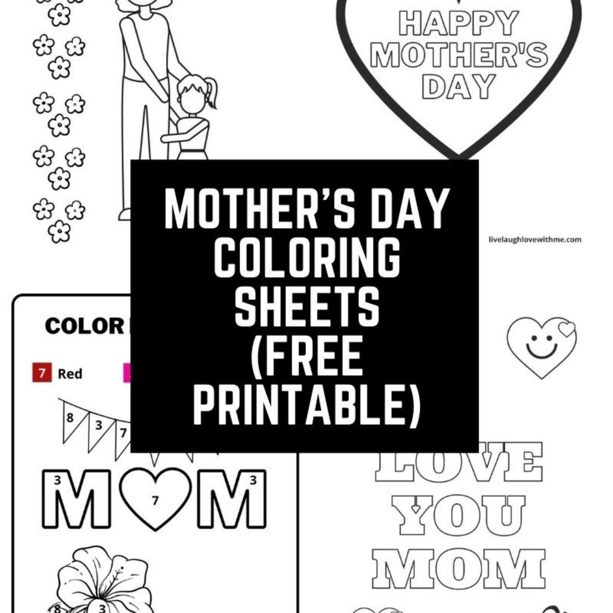 Mothers day coloring pages free printable