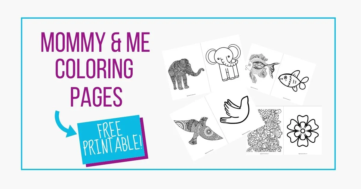 Mommy and me printable coloring pages