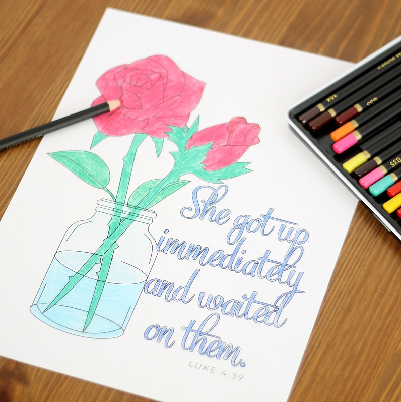Coloring page for catholic moms