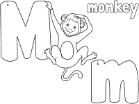 Monkey coloring pages and printable activities