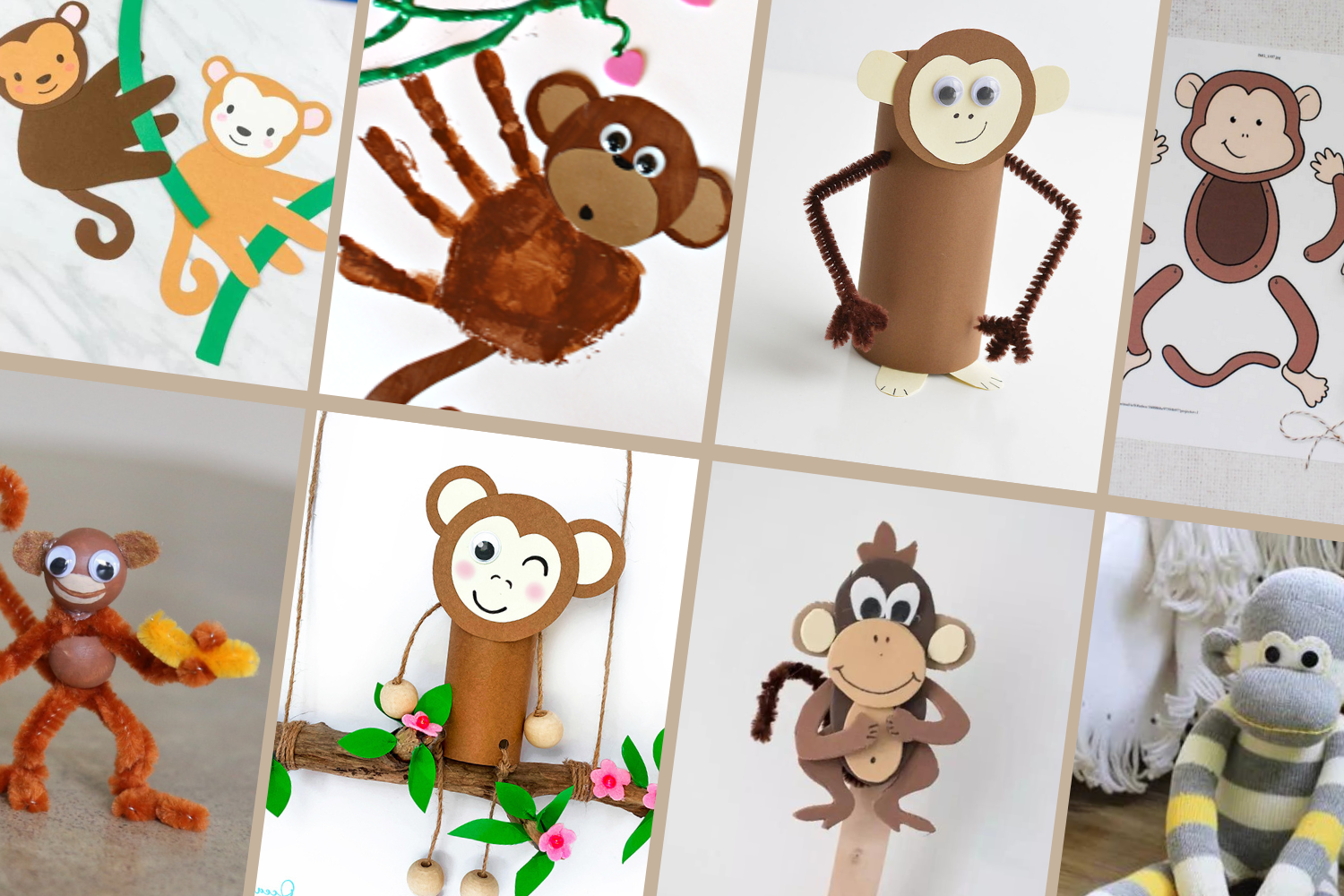 Monkey crafts and activities for preschoolers