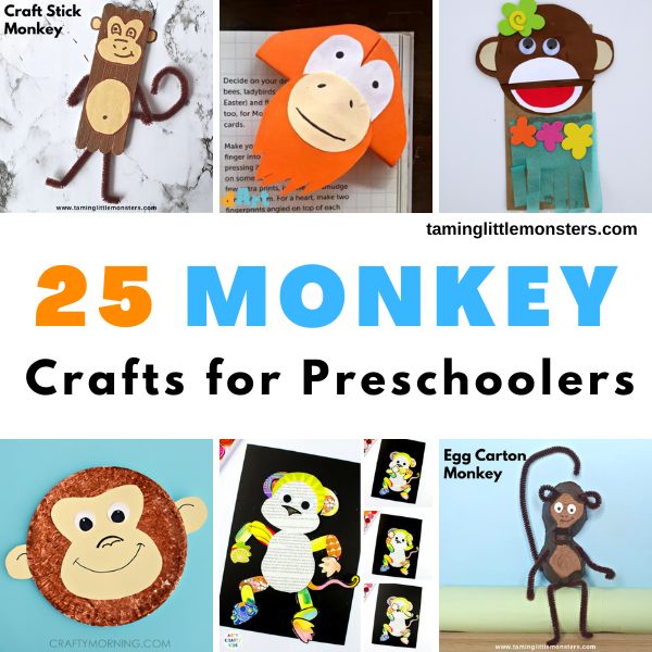 Adorable monkey crafts for preschoolers