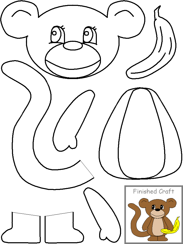 Monkey crafts crafts and worksheets for preschooltoddler and kindergarten