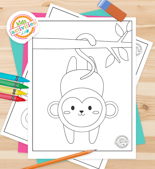 Free printable monkey coloring pages kids activities blog