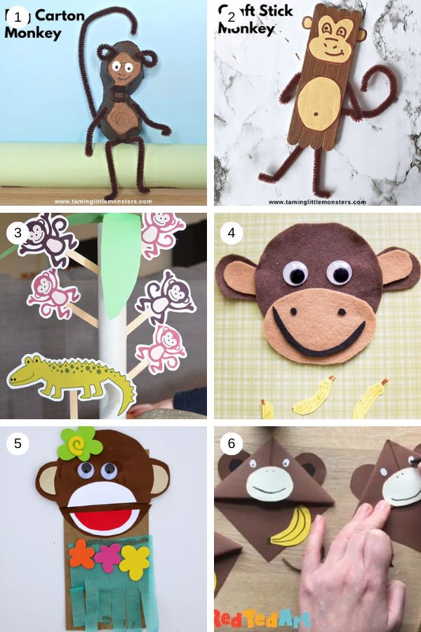 Adorable monkey crafts for preschoolers