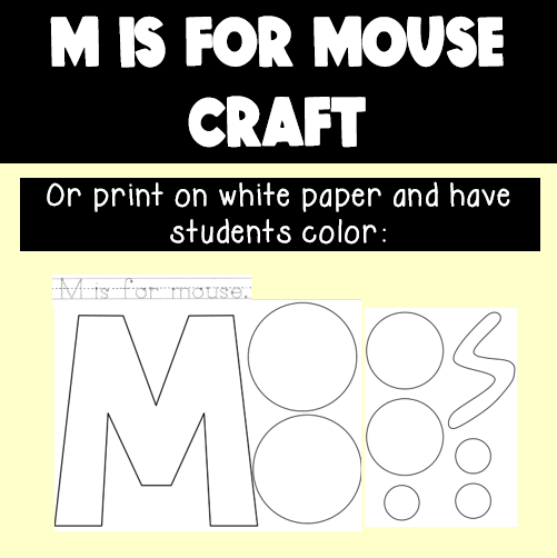 Uppercase lowercase letter m sound crafts