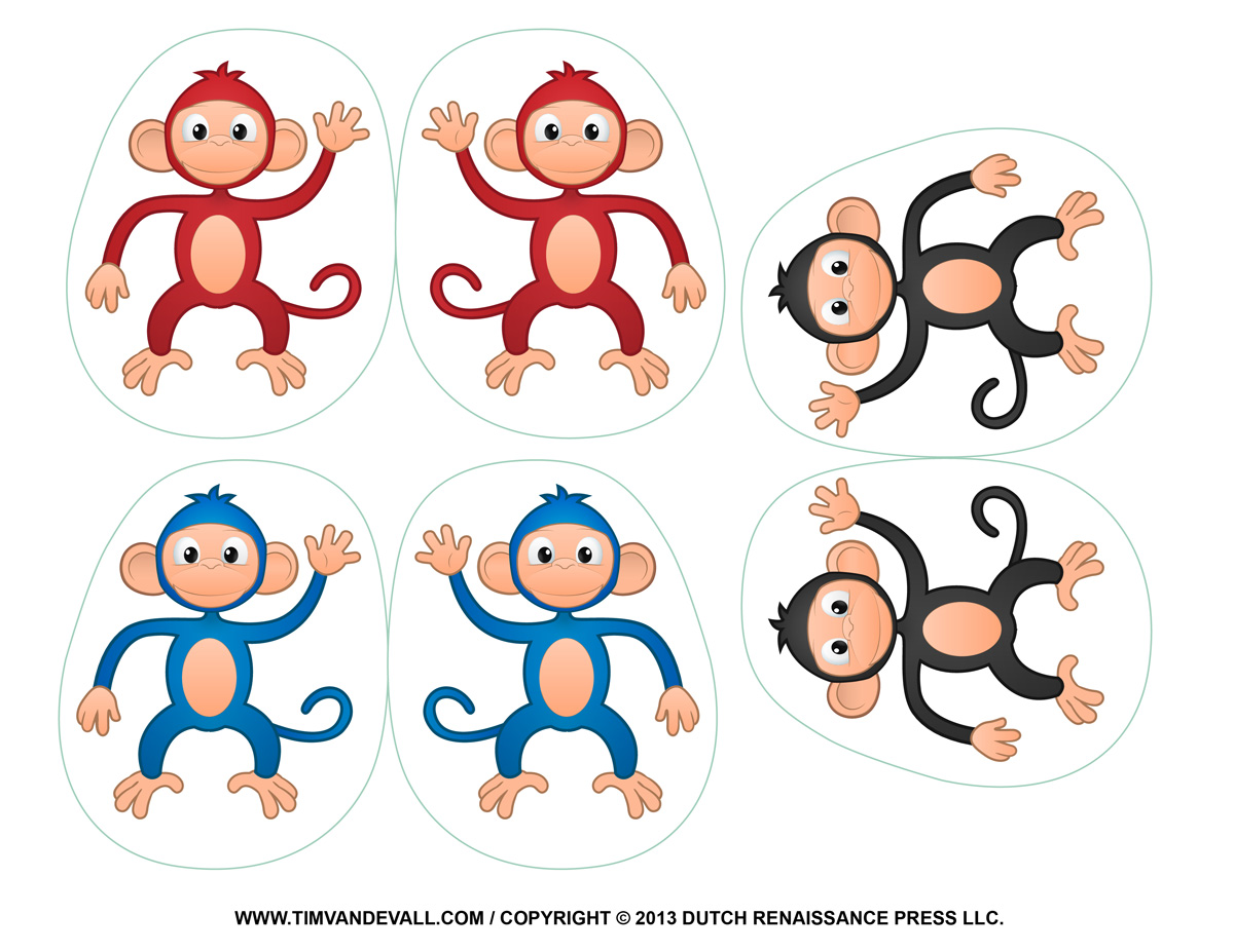 Printable monkey clipart coloring pages cartoon crafts for kids â tims printables