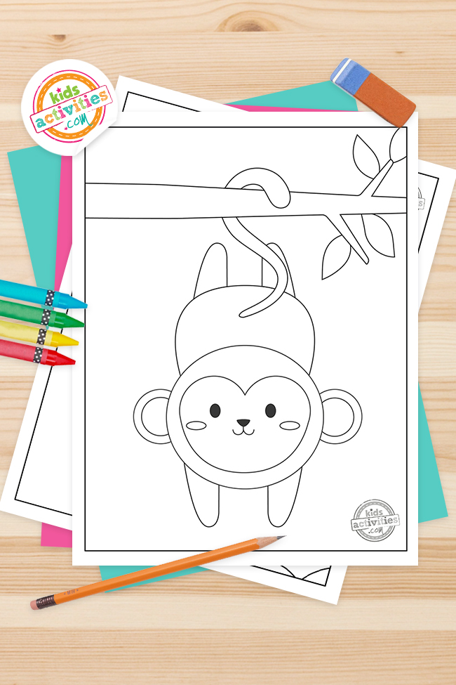 Free printable monkey coloring pages kids activities blog