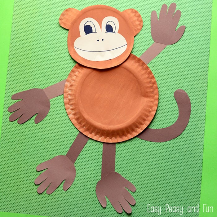 Paper plate monkey
