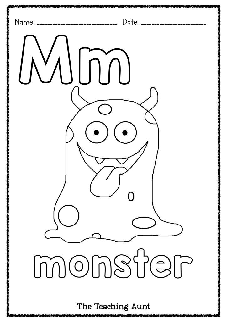 M is for monster art and craft