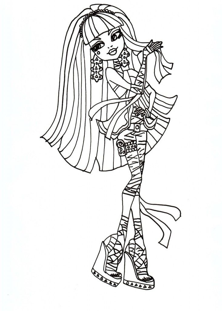 Cleo de nile monster high coloring page monster coloring pages coloring pages coloring books