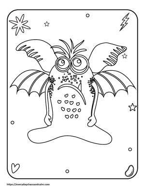 Free monster coloring pages for kids