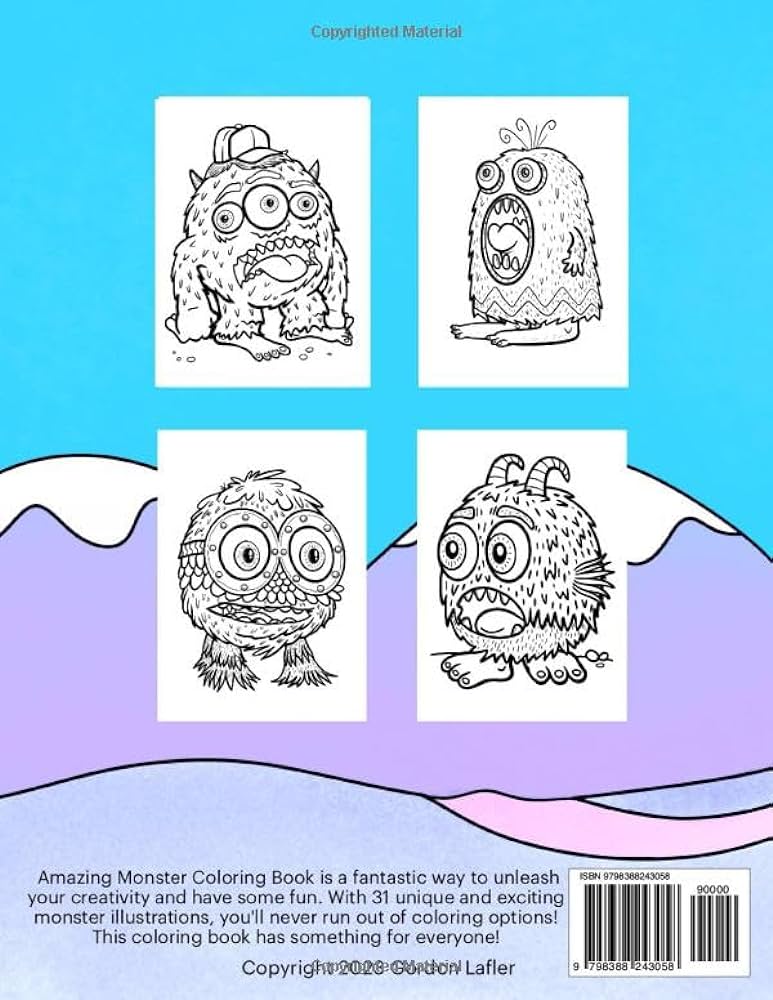 Amazing monster coloring book volume lafler gordon books