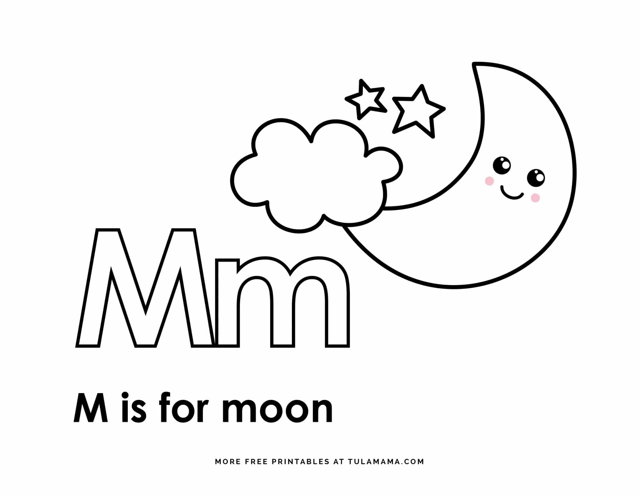 Fun free easy to print letter m coloring pages