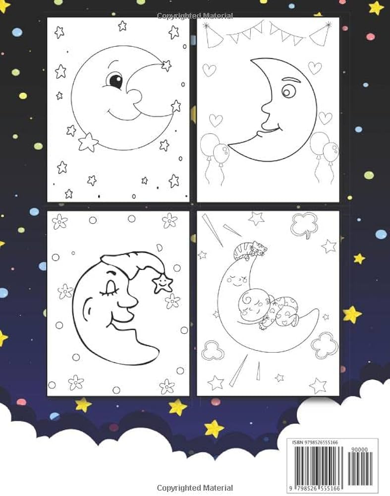 Moon coloring book for toddlers featuring by haynes todd