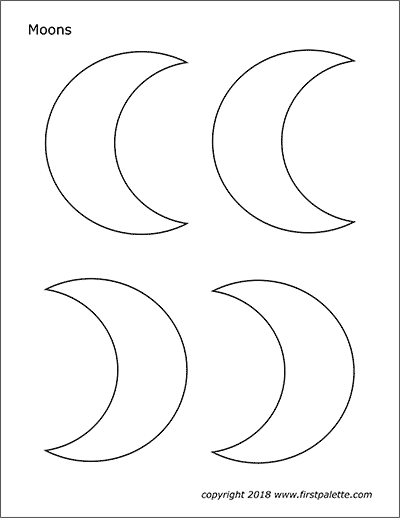 Moon free printable templates coloring pages