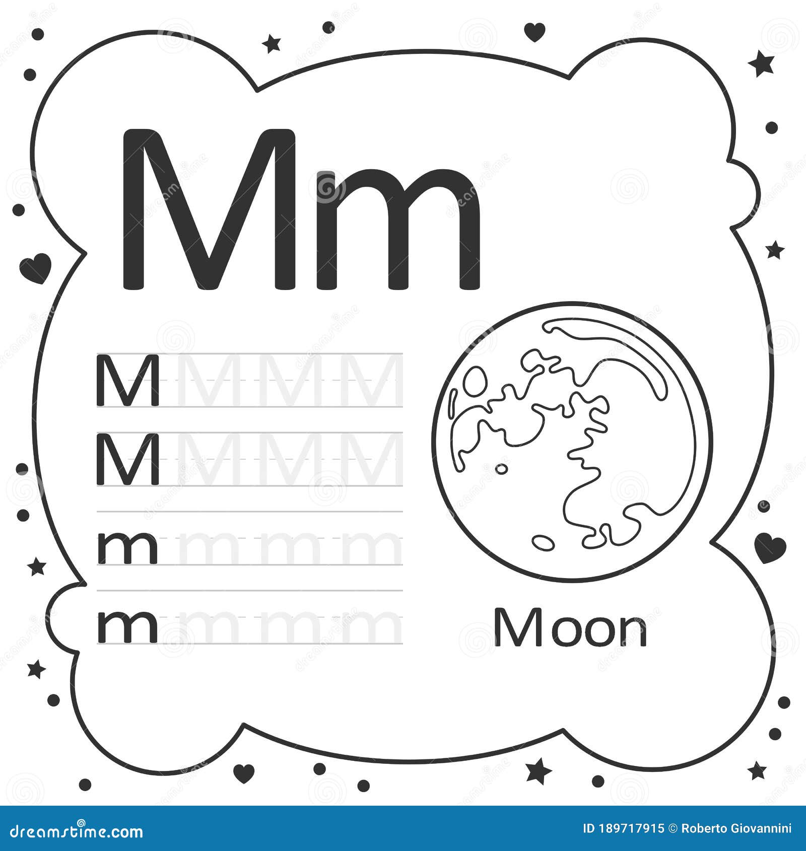 Coloring alphabet tracing letters