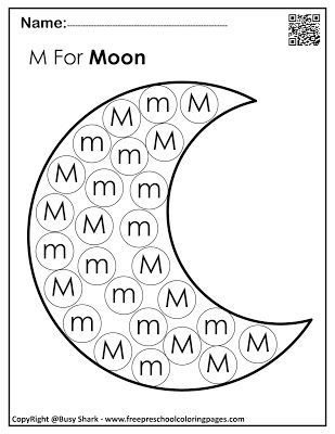 Letter m free dot markers coloring pages dot markers letter recognition worksheets letter m activities