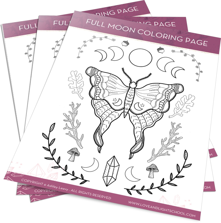Free download full moon guidebook coloring page