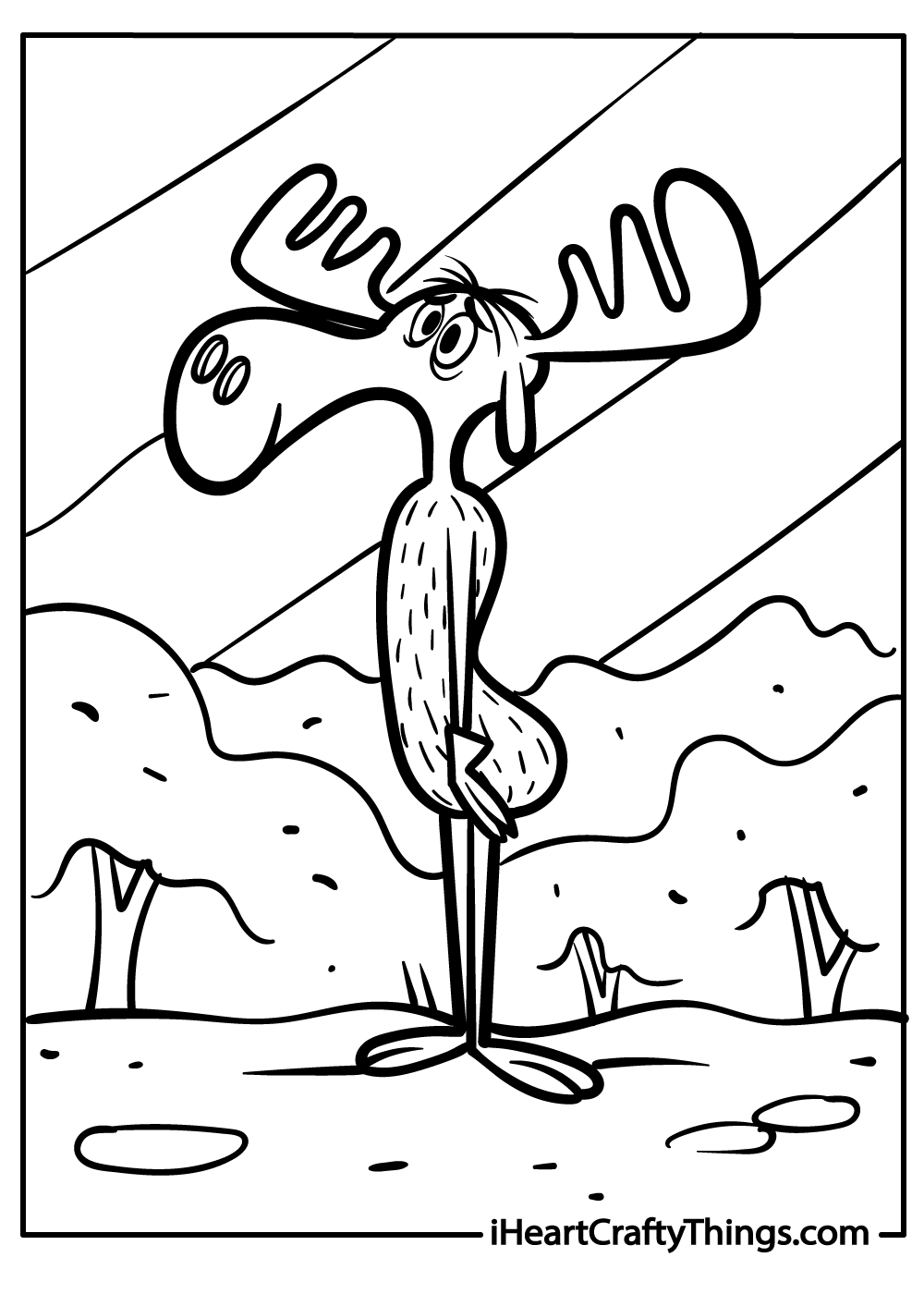 Moose coloring pages free printables