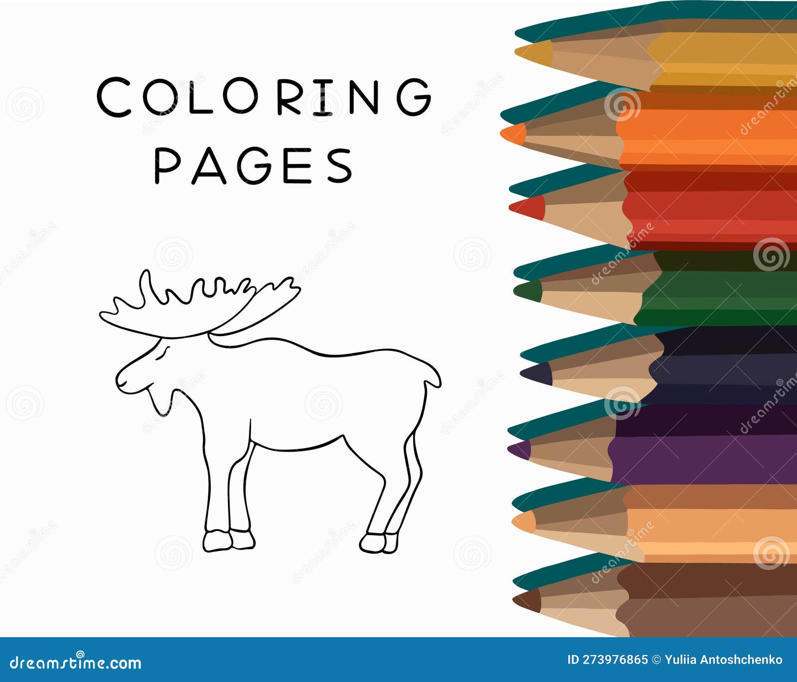 Moose coloring page stock illustrations â moose coloring page stock illustrations vectors clipart