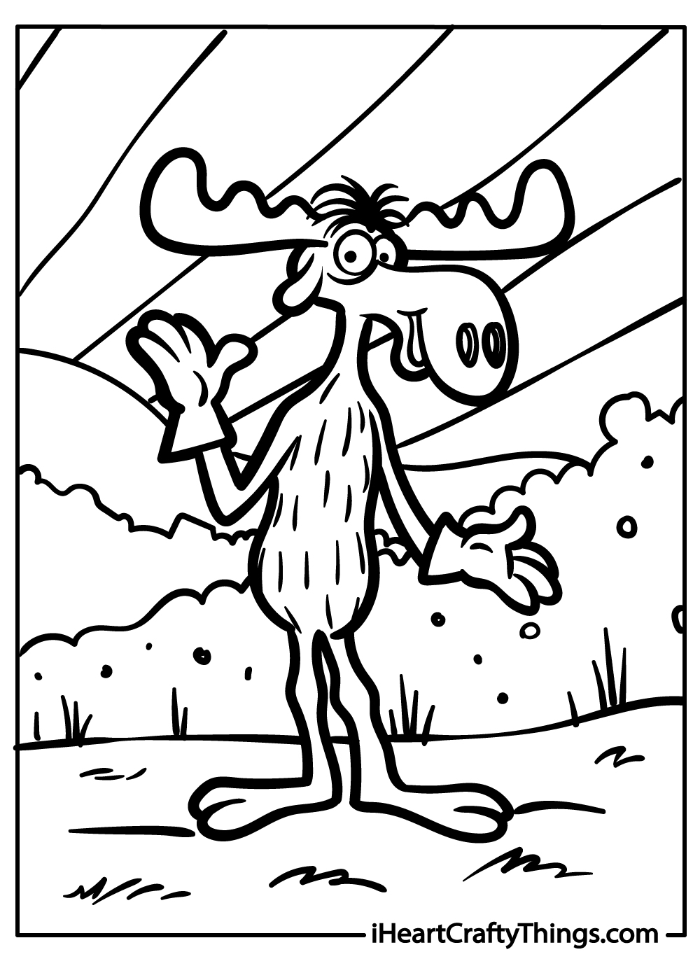 Moose coloring pages free printables
