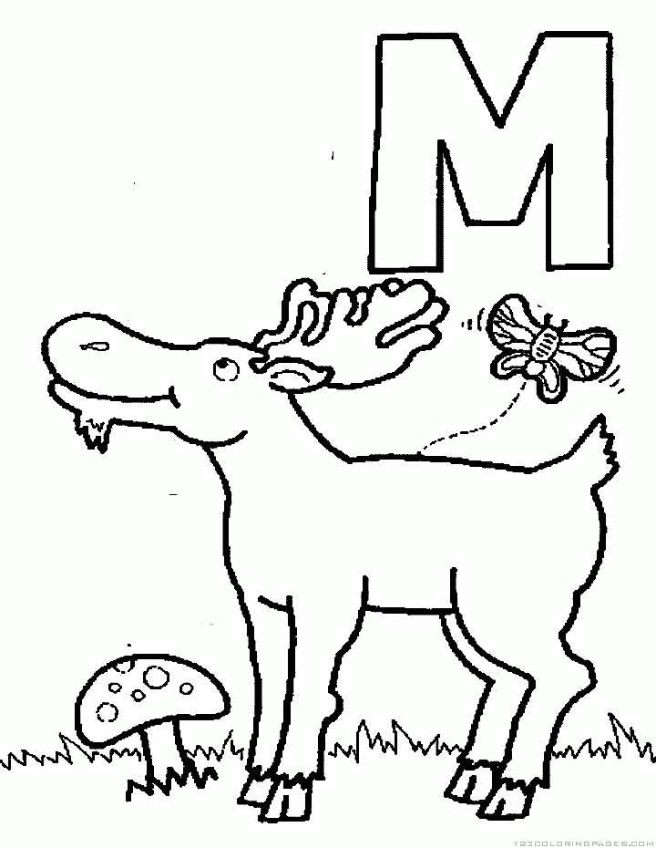 Moose coloring pages