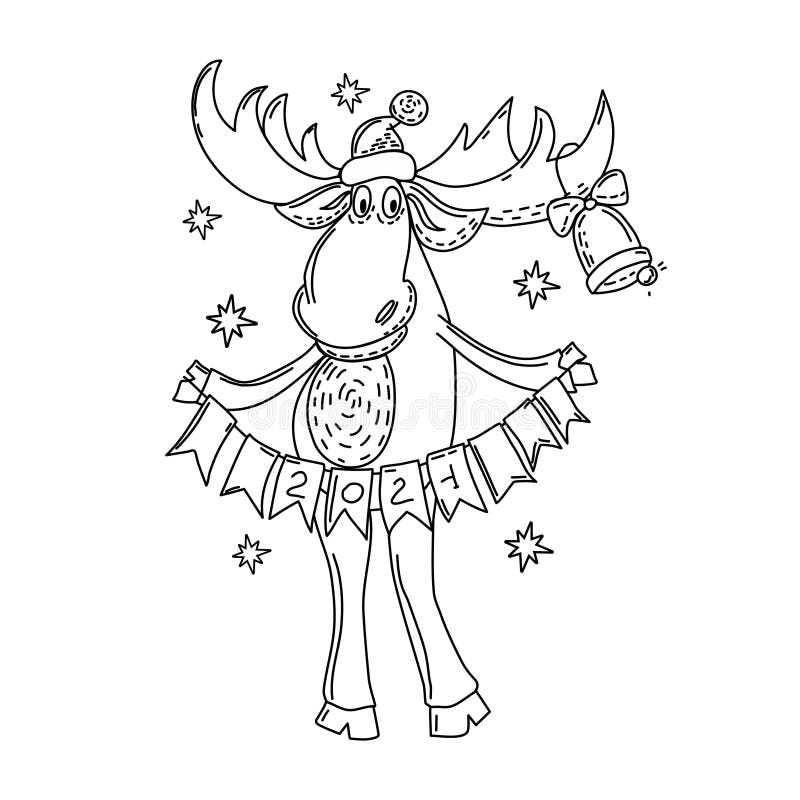 Moose coloring page stock illustrations â moose coloring page stock illustrations vectors clipart