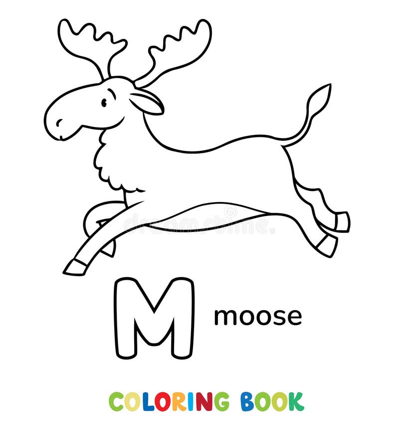 Moose coloring page stock illustrations â moose coloring page stock illustrations vectors clipart