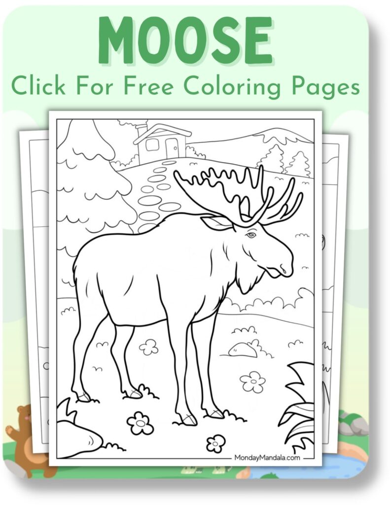 Animal coloring pages free pdf printables