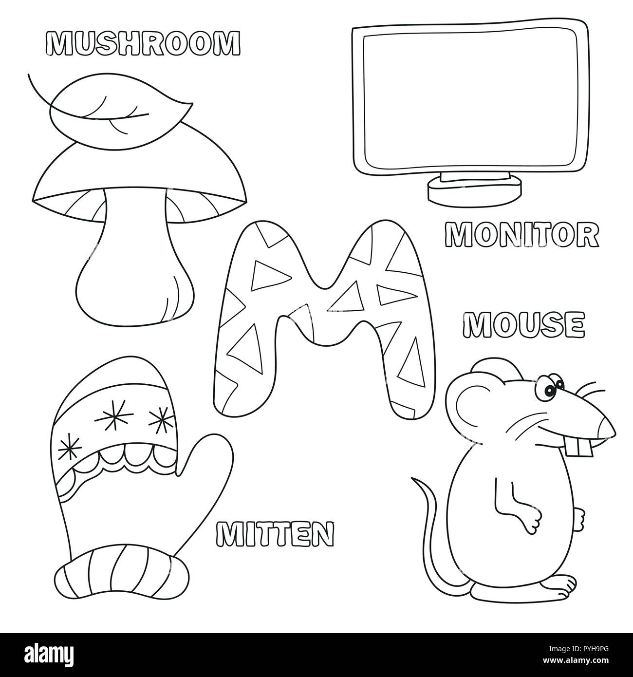 Alphabet letter with alphabet letters m pictures of the letter
