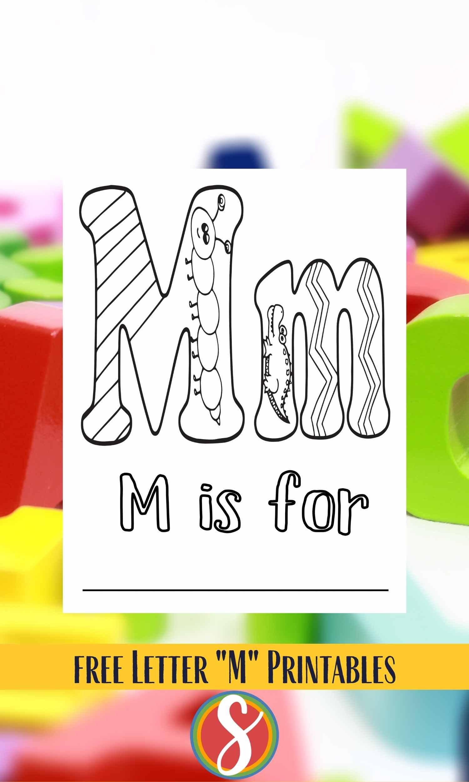 Free m coloring pages â stevie doodles