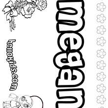 Megan coloring pages