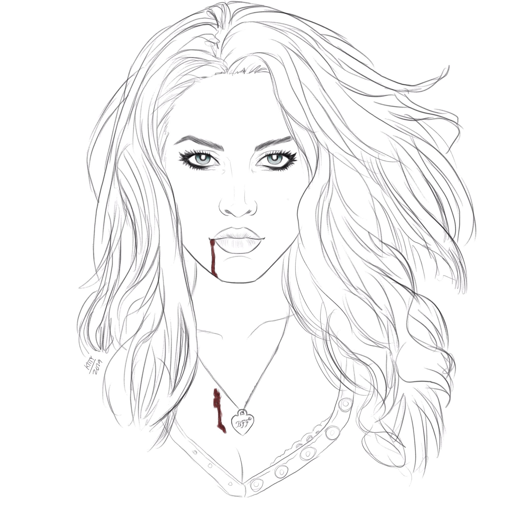 Kitty swain kittys tavern on x todays digital sketch is from one of the most underrated horror movies ever megan fox from jennifers body inktober inktober drawtober digitalart digitalsketch fanart meganfox jennifercheck