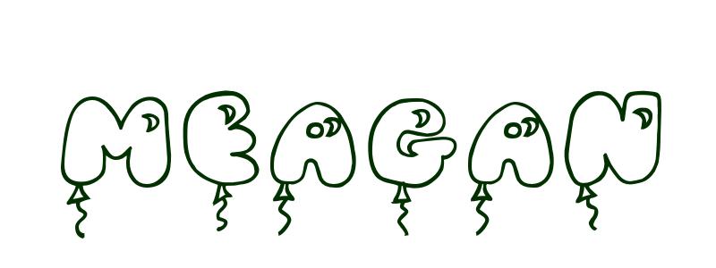 Coloring page first name meagan