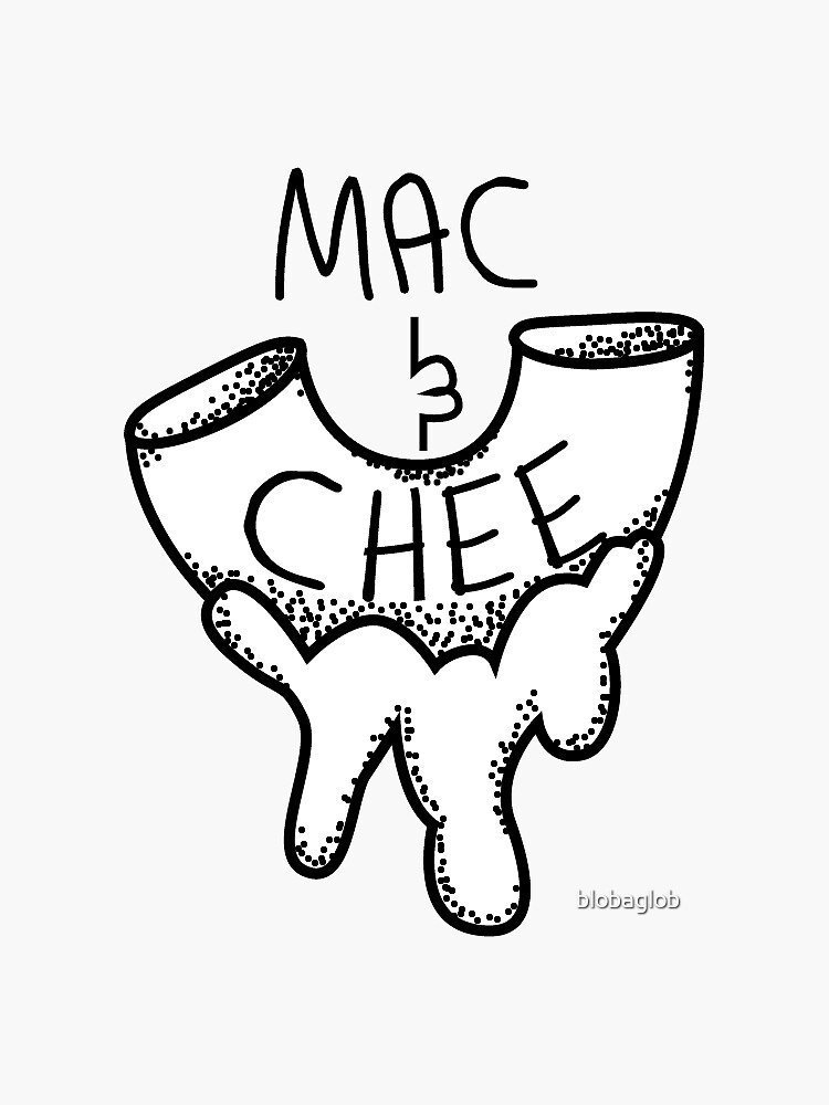 Mac and cheese sticker for sale by blobaglob