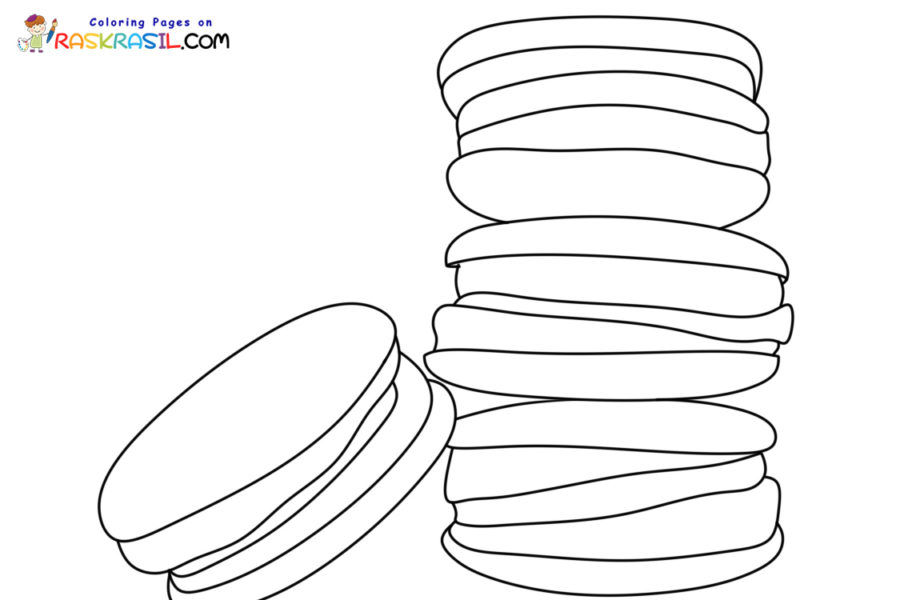 Macaron coloring page