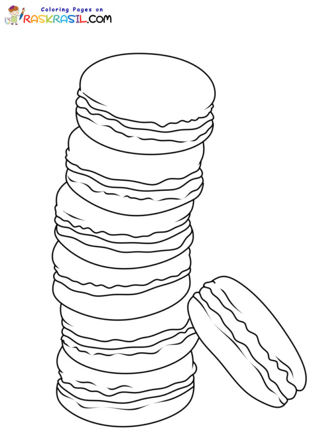 Macaron coloring page