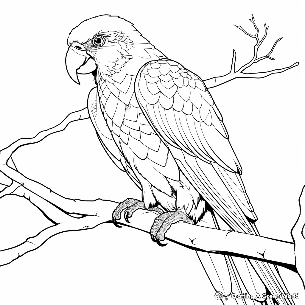 Scarlet macaw coloring pages