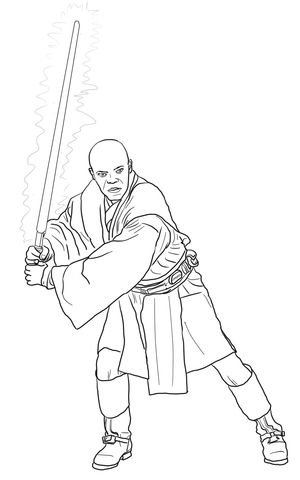 Mace windu coloring page star wars coloring book star wars drawings coloring pages