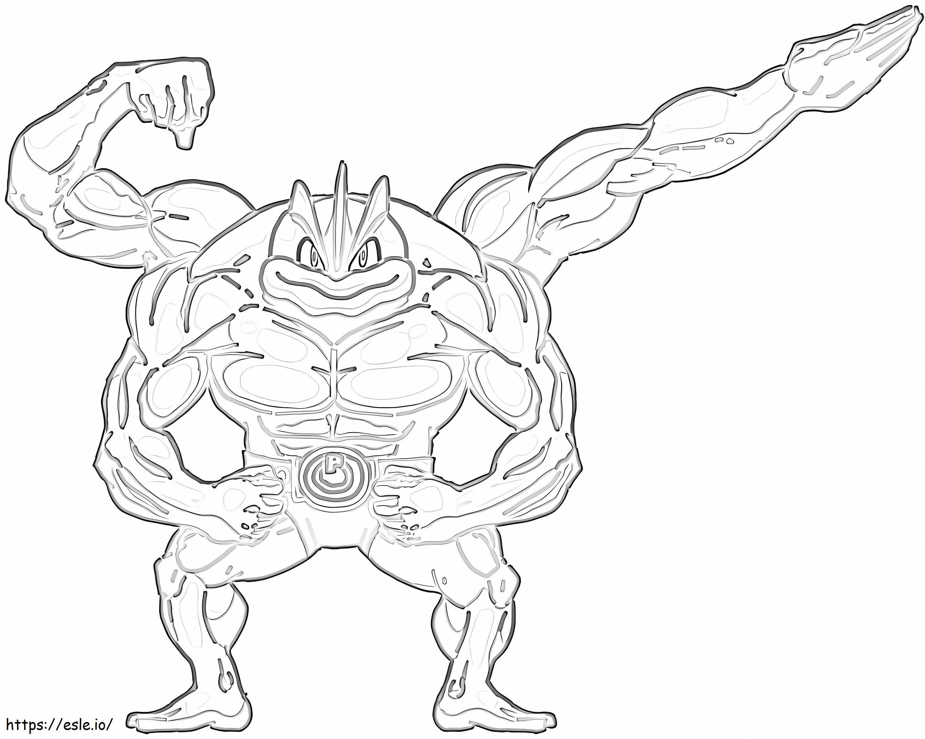 Cool machamp coloring page