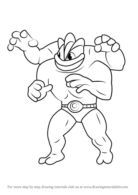 How to draw machamp from pokemon go