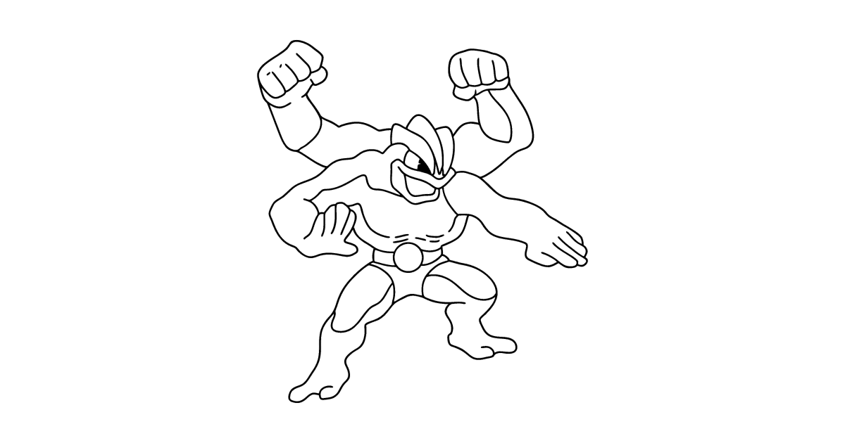 Coloring page pokemon go machamp â online and print for free