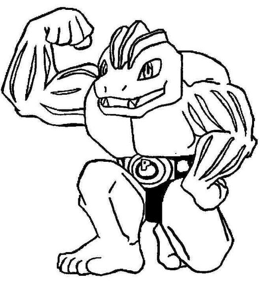 Machoke coloring picture of pokemon