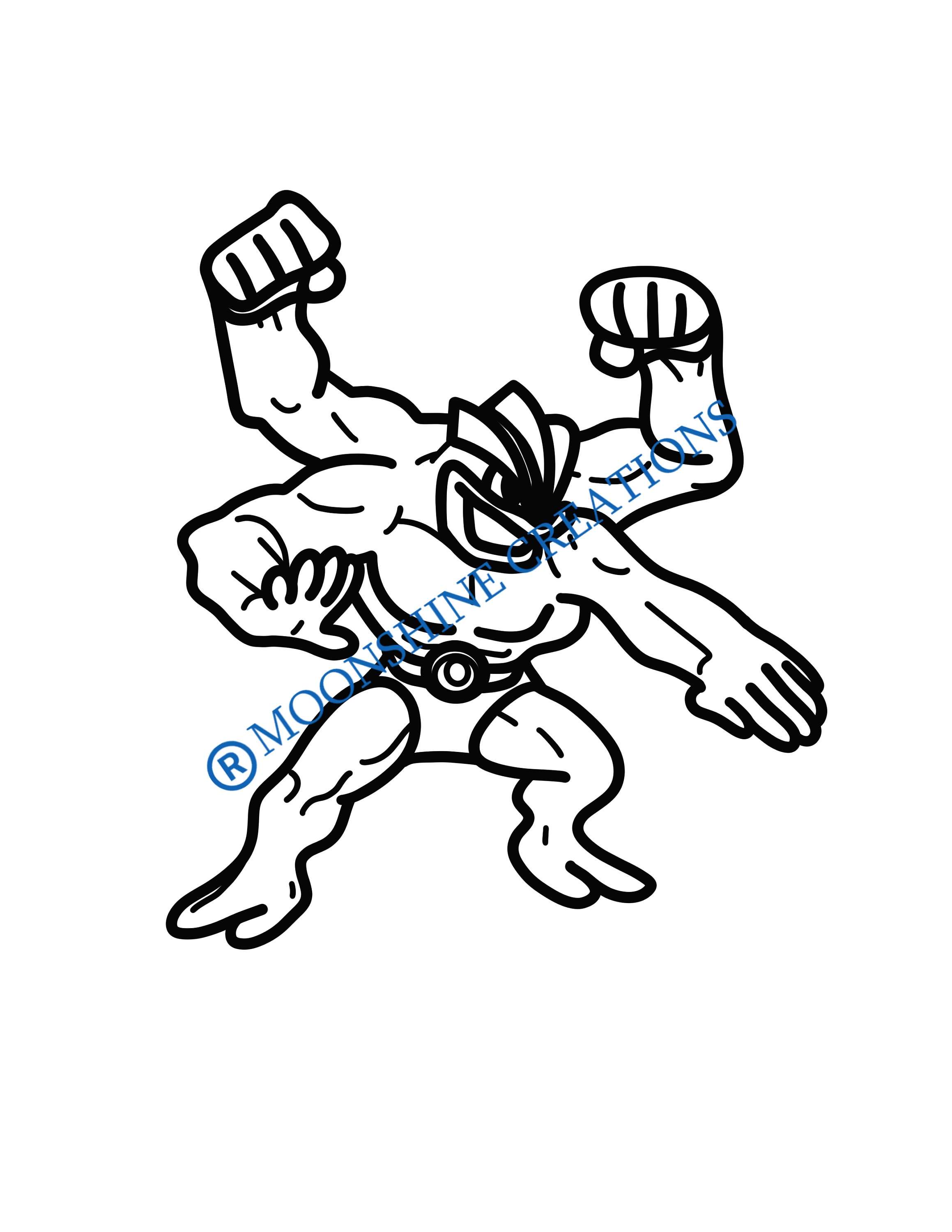 Machamp svg cut file
