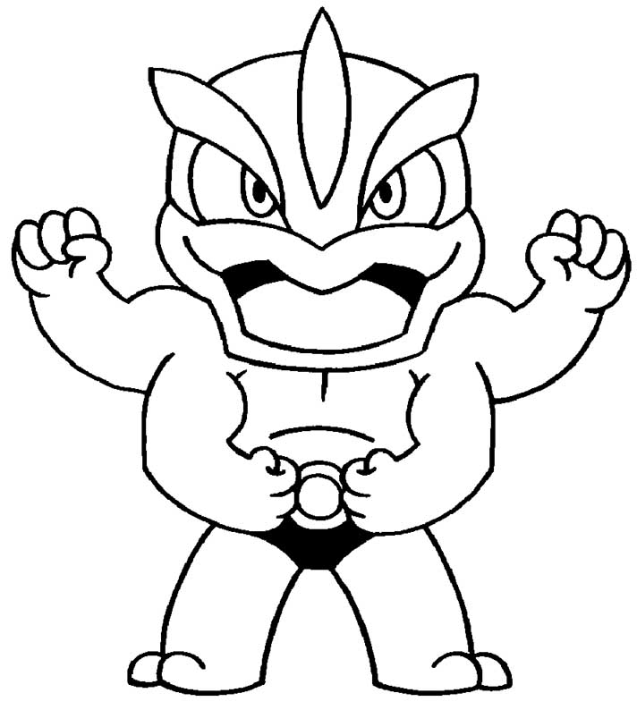 Machamp pokemon coloring page â having fun with children