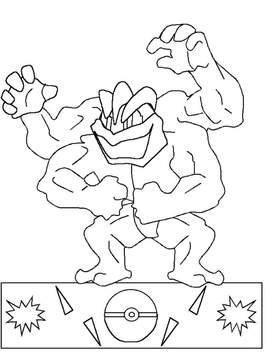 Pokemon machamp coloring pages