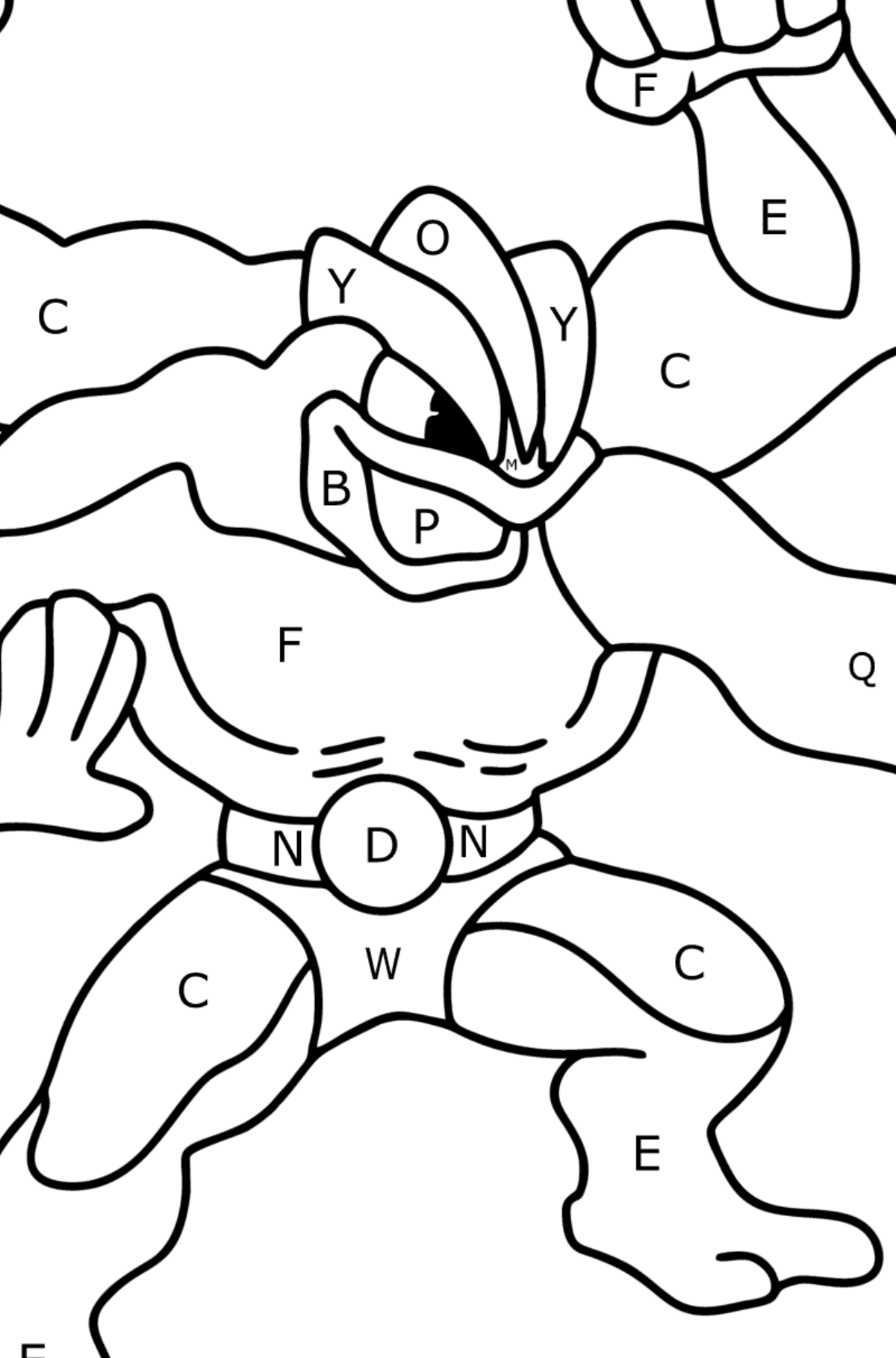 Coloring page pokemon go machamp â online and print for free